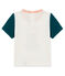 Tee-shirt manches courtes à motif bébé garçon blanc MARSHMALLOW/vert PINEDE CN