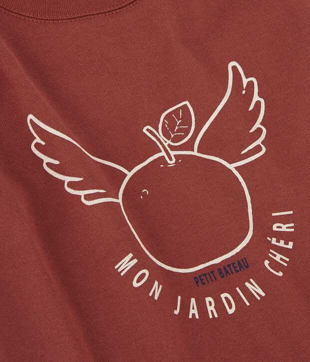 T-shirt met korte mouwen in katoen voor jongens bruin