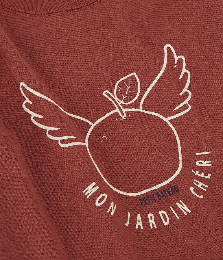 T-shirt manches courtes en coton enfant gar&ccedil;on marron