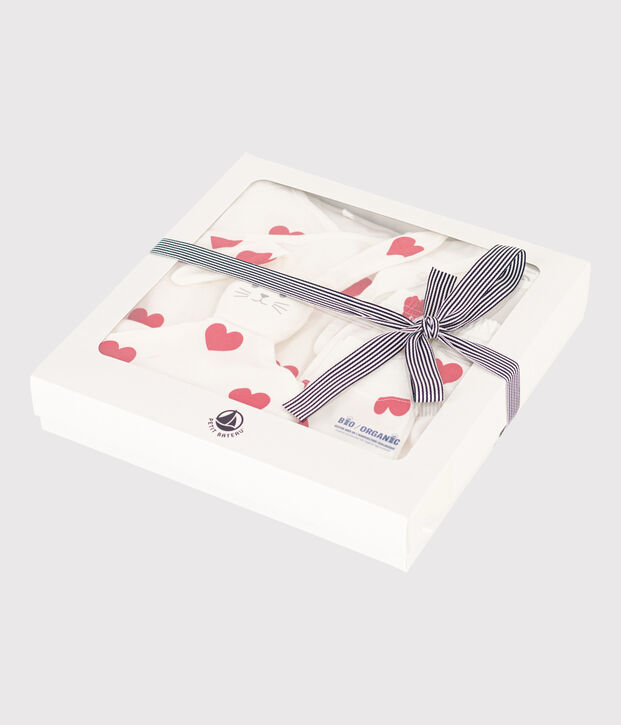 Coffret cadeau naissance c&oelig;ur multicouleur