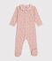Katoenen babypyjama met bloemenprint roze SALINE/wit MULTICO