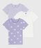 Setje met katoenen T-shirts met korte mouw en hartjesprint voor kinderen variante 1