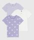 Setje met katoenen T-shirts met korte mouw en hartjesprint voor kinderen