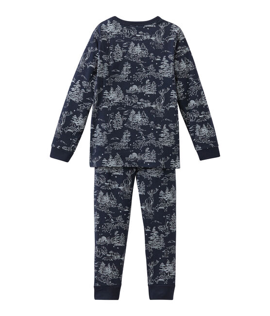 Jongenspyjama blauw SMOKING/wit ECUME