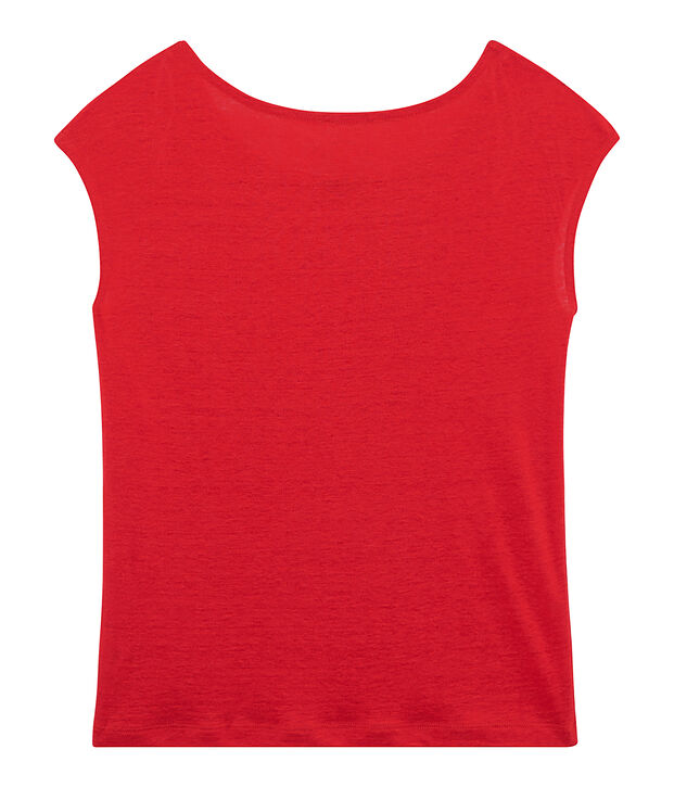 Linnen damesshirt rood