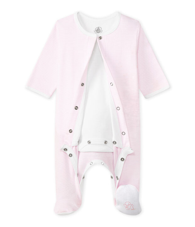 Bodyjama B&eacute;b&eacute; mixte rose/blanc