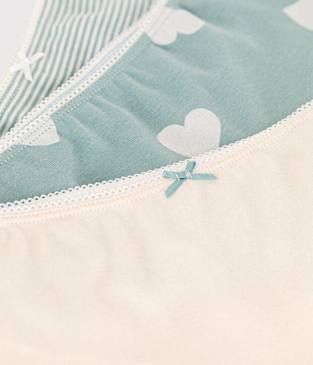 Set van 3 shorty's met hartjes voor meisjes in katoen multicouleur