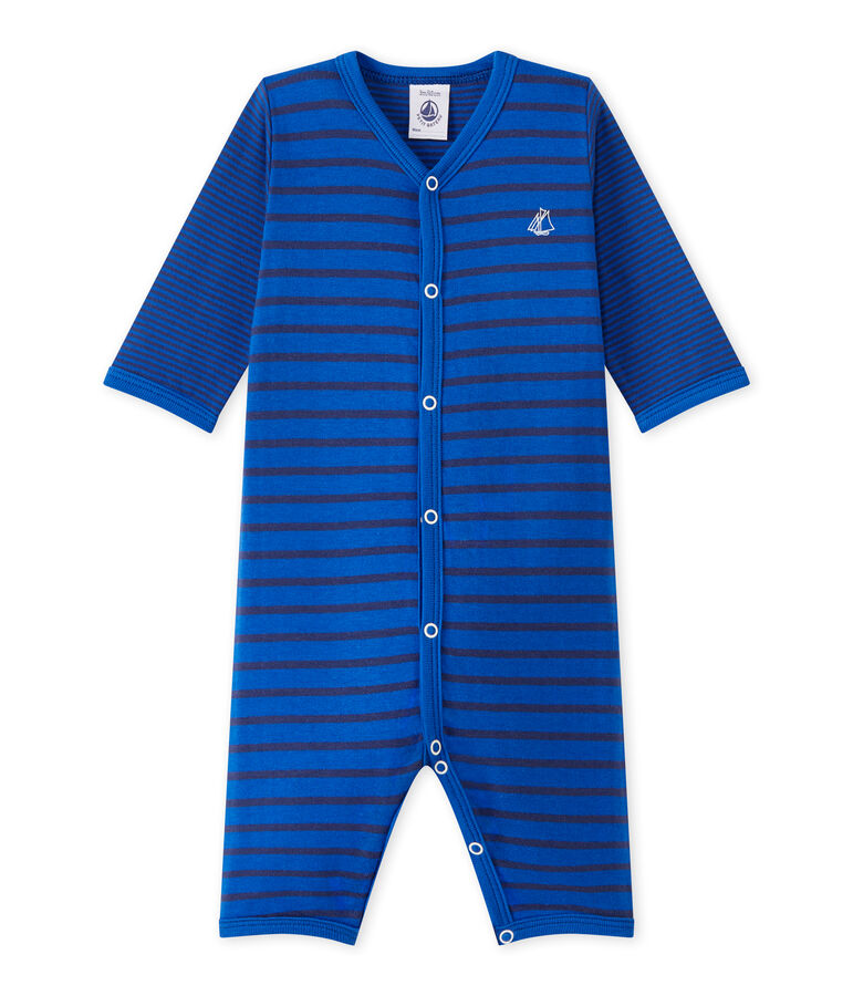 Pyjama zonder voetjes voor babyjongens blauw/blauw