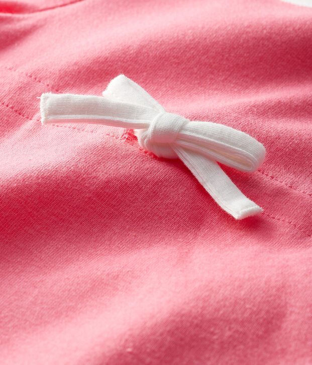 Bodyjurk met korte mouwen babymeisje roze