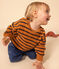 Sweatshirt in gestreepte bouclébadstof voor baby's ECUREUIL/ SMOKING