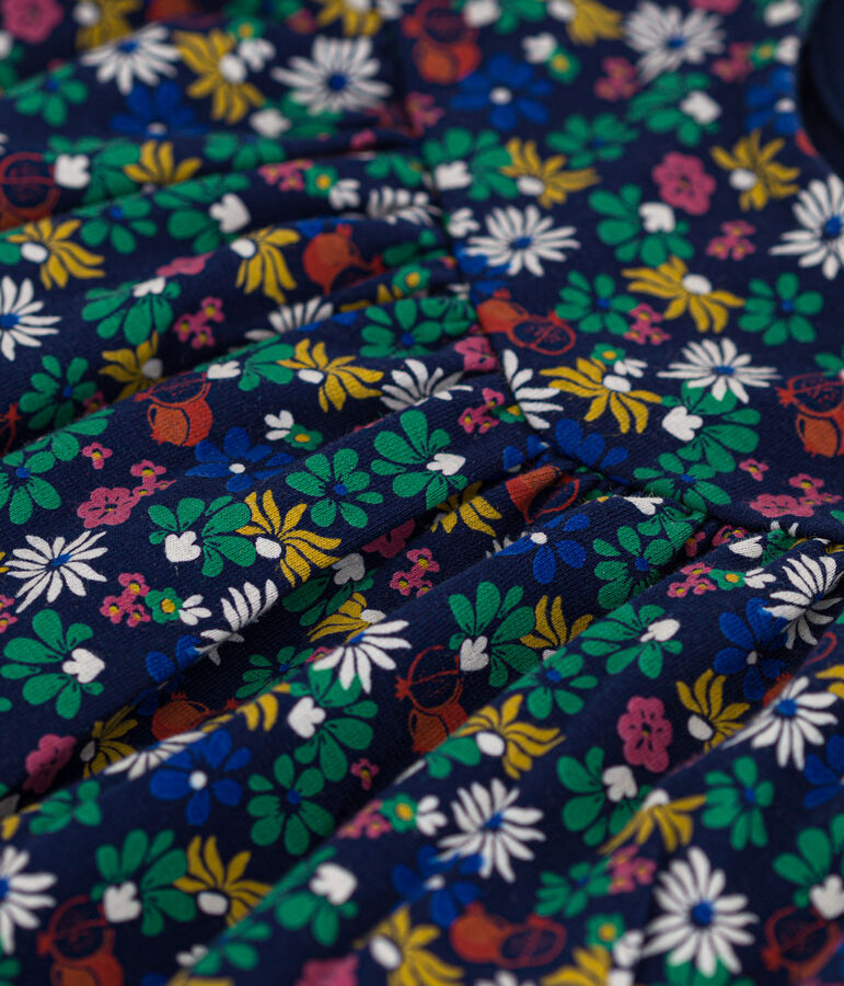 Gestreepte jurk zonder mouwen in lichte jersey voor baby's blauw/multicouleur