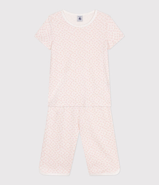 Pyjama capri enfant en coton imprimé fleuri MARSHMALLOW/ PANTY