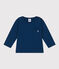 Gevlamd t-shirt met lange mouwen in jersey voor baby's blauw INCOGNITO