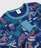 Jongenspyjama van tubic met jungleprint blauw MEDIEVAL/wit MULTICO