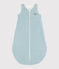 Gestreepte trappelzak van ribstof voor baby's wit MARSHMALLOW/ BRUME