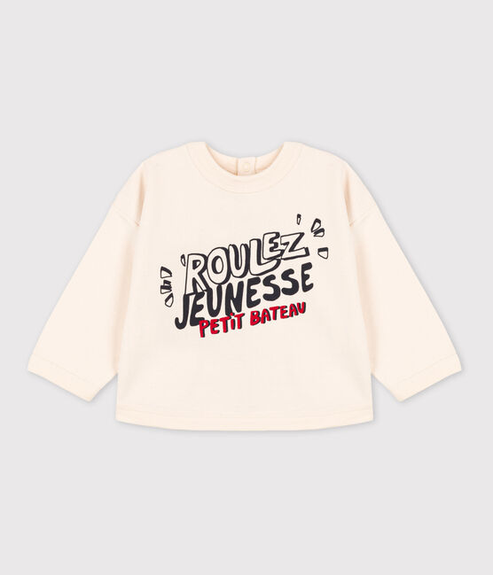 Sweatshirt bébé en coton écru AVALANCHE