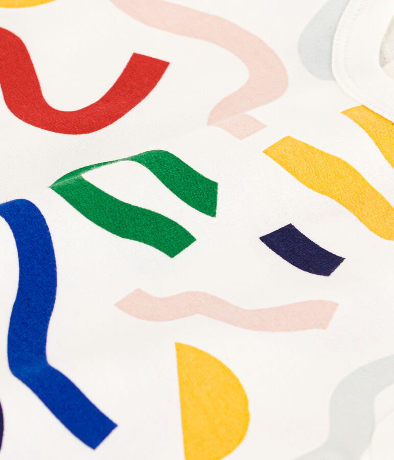 Kort pakje van fleece voor baby's wit/multicouleur