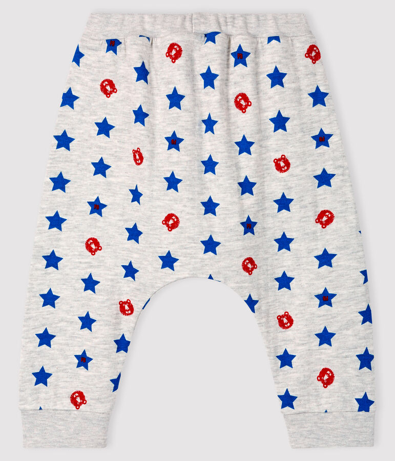 Pantalon b&eacute;b&eacute; gar&ccedil;on en tubique gris/multicouleur