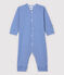 Babyblauw gestreepte katoenen pyjama zonder voetjes blauw PABLITO/wit MARSHMALLOW