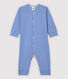 Babyblauw gestreepte katoenen pyjama zonder voetjes