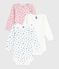 Setje met 5 katoenen body's met lange mouw en appelprint voor baby's variante 1