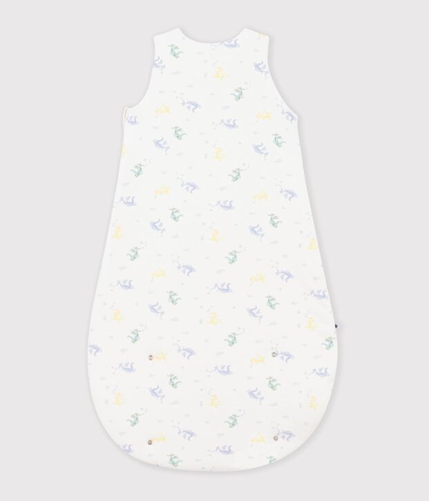 Katoenen babytrappelzakje met drakenprint TOG 3 wit/multicouleur