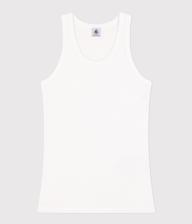 L'ICONIQUE, tanktop in biokatoen voor vrouwen wit