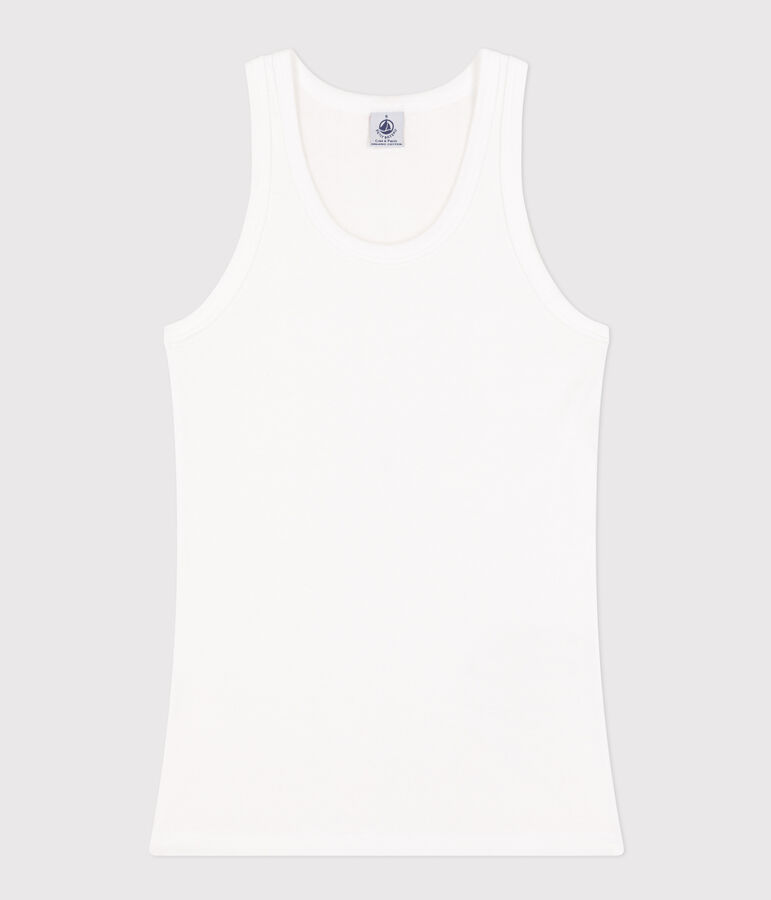 L'ICONIQUE, tanktop in biokatoen voor vrouwen wit ECUME