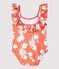 Ecoverantwoord babybadpak uit 1 deel roze PAPAYE/ MARSHMALLOW