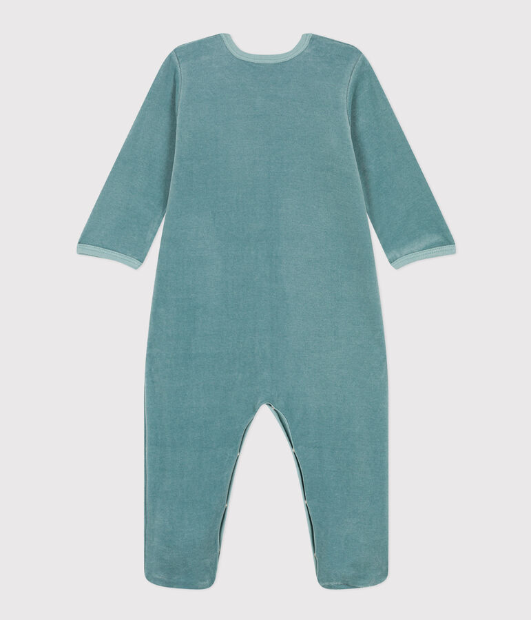 Pyjama b&eacute;b&eacute; ours en velours vert