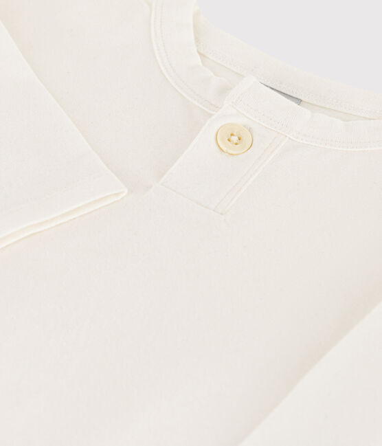 Tee-shirt manches longues bébé en coton blanc MARSHMALLOW