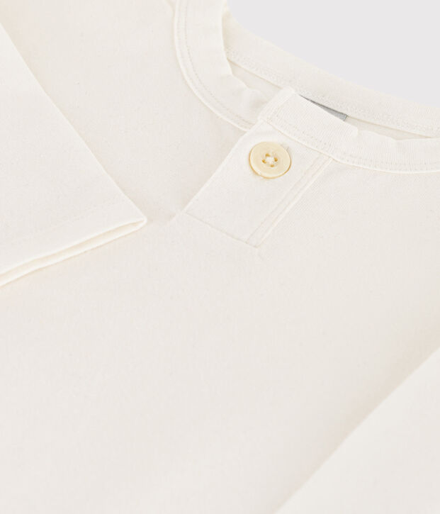 Tee-shirt manches longues b&eacute;b&eacute; en coton blanc