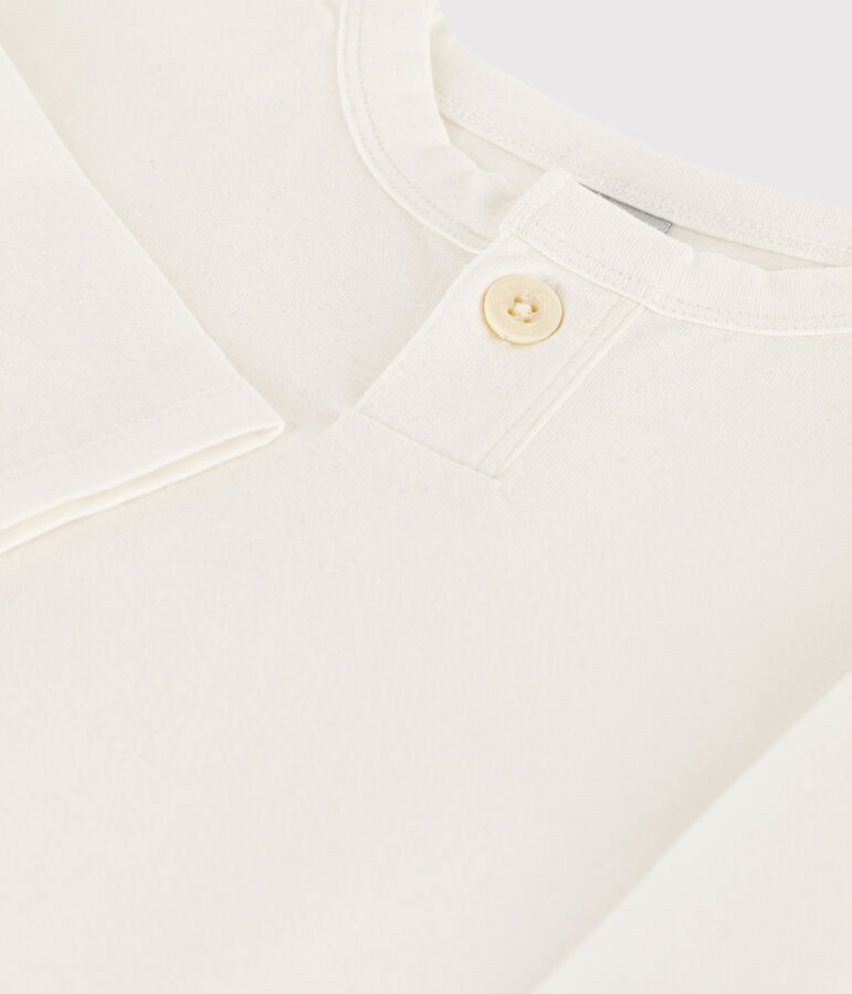 Tee-shirt manches longues b&eacute;b&eacute; en coton blanc