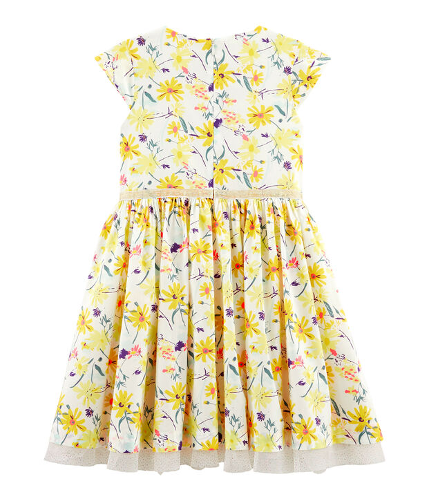 Jurk met korte mouwen voor meisjes wit/multicouleur