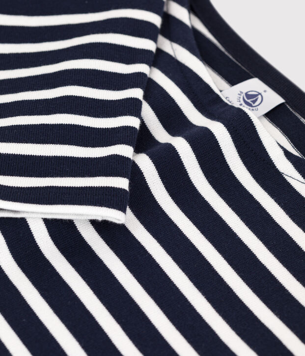Katoenen marinetrui voor dames blauw/wit