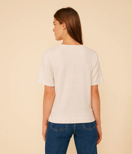 LE BOXY, T-shirt voor dames in katoen  beige MONTELIMAR CHINE