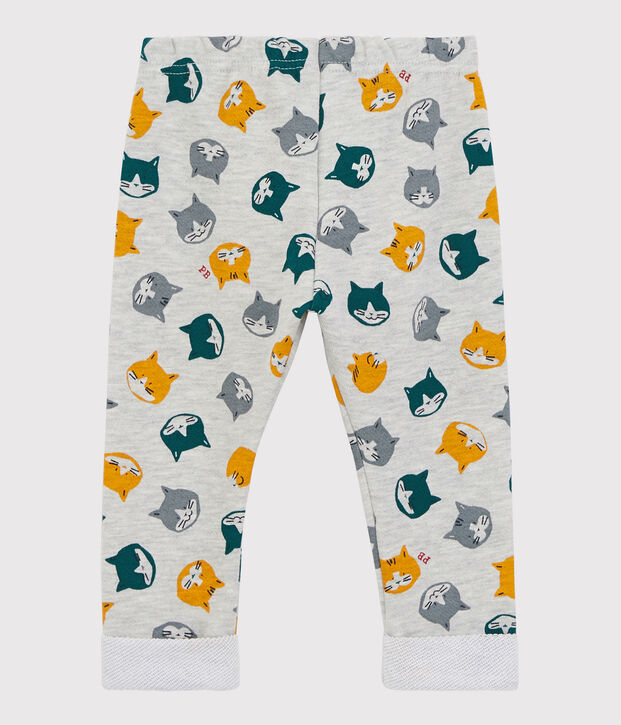 Molton broek voor baby's. grijs/multicouleur