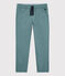Pantalon regular en serge de coton enfant garçon vert BRUT