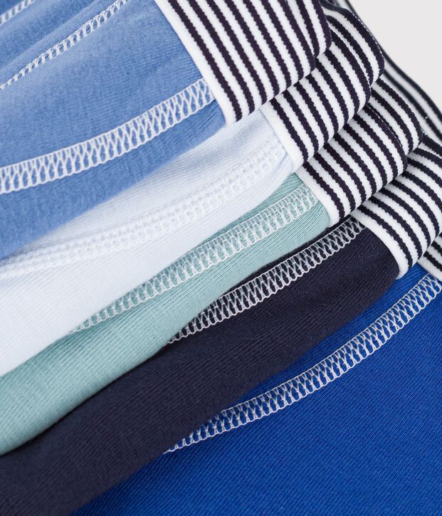 Lot de boxers enfant en coton uni multicouleur