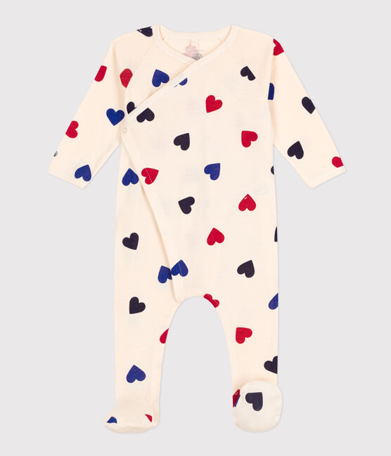 Katoenen babypyjama met bloemenprint wit AVALANCHE/ MULTICO