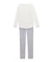 Pyjama fille blanc MARSHMALLOW/gris POUSSIERE
