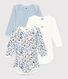 Set van 3 katoenen body's met lange mouwen voor baby's