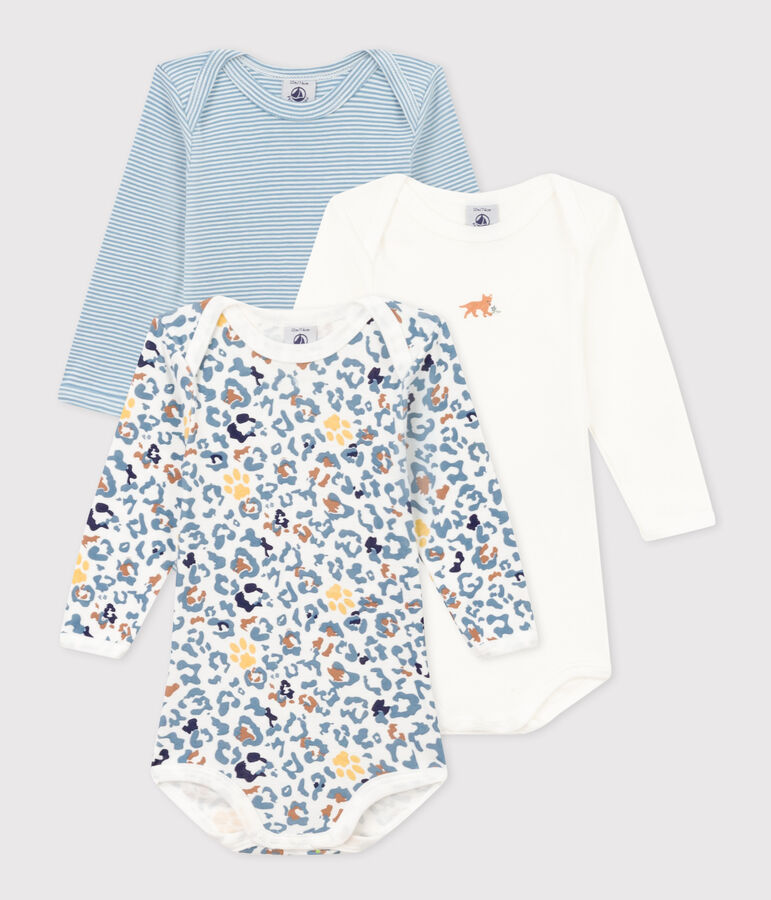 Set van 3 katoenen body's met lange mouwen voor baby's variante 1