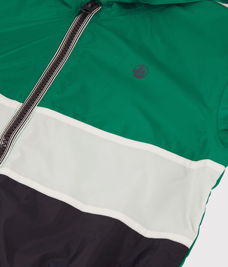 Windstopper van gerecycleerd polyester voor jongens blauw/groen