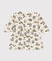 Robe manches longues bébé imprimé fleuri en tubique blanc AVALANCHE/ MULTICO