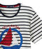 Tee-shirt MC unisex blanc MARSHMALLOW/bleu SMOKING