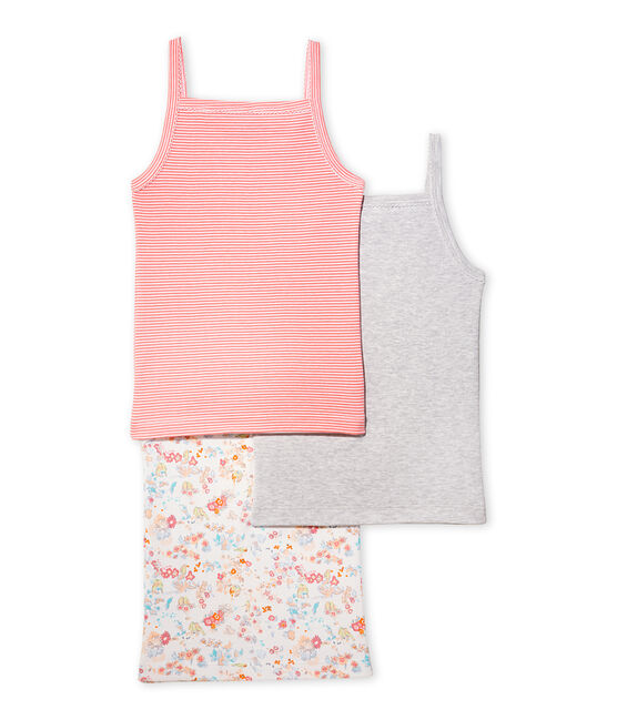 Set van drie meisjestopjes wit .