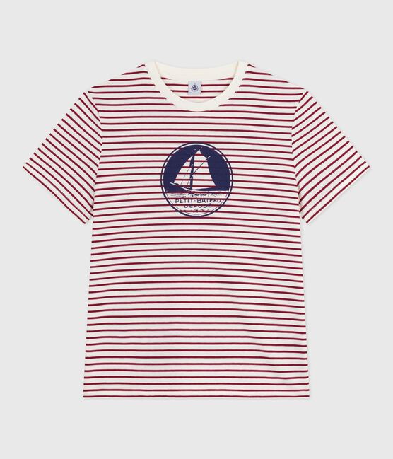 Tee-shirt femme le droit en coton manches courtes rouge MILK/ AMARANTE