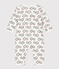 Pyjama bébé sans pieds en coton blanc MARSHMALLOW/blanc MULTICO