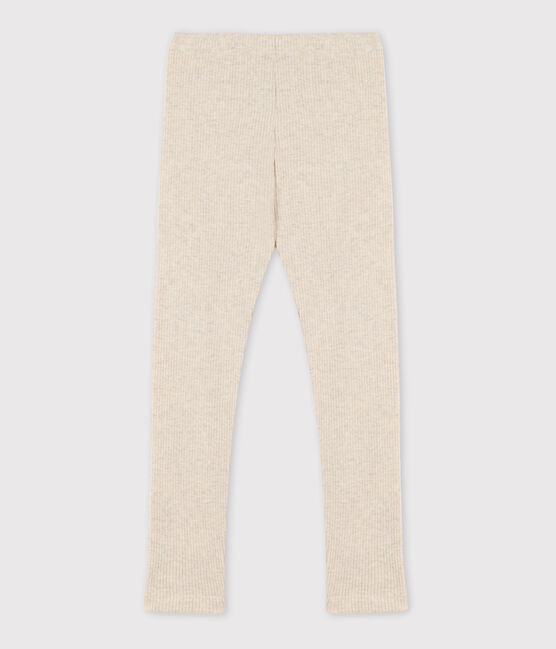 Legging en coton enfant fille beige MONTELIMAR CHINE